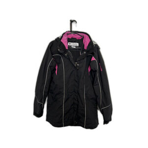 Columbia Brand Woman's Coat, Black and Pink, Size Large